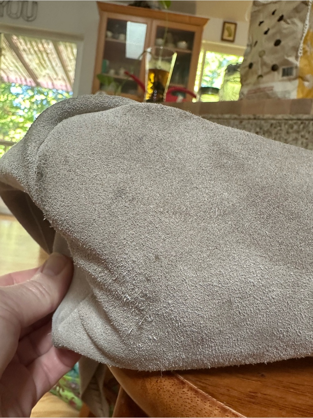 Haute Hippie Grey/Beige Suede Shoulder Hobo Bag - Picture 4 of 12